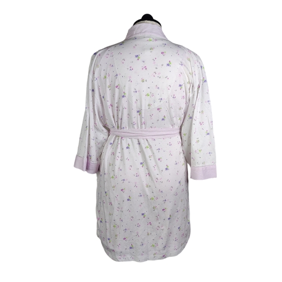 Aria Nightgown Robe Set Floral Print 1X Excellent - Picture 2 of 9